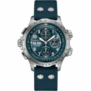 Hamilton Khaki Aviation X Wind Day Date Auto Chrono Blue / Canvas H77906940