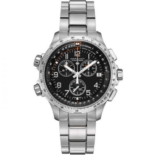 Hamilton Khaki Aviation X-Wind GMT Chrono Quartz Black / Bracelet H77912135