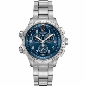 Hamilton Khaki Aviation X-Wind GMT Chrono Quartz Blue / Bracelet H77922141