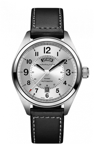 Hamilton Khaki Field Day Date Auto Silver / Leather H70505753