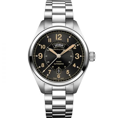 Hamilton Khaki Field Day Date Automa Stainless Steel / Black / Bracelet H70505933