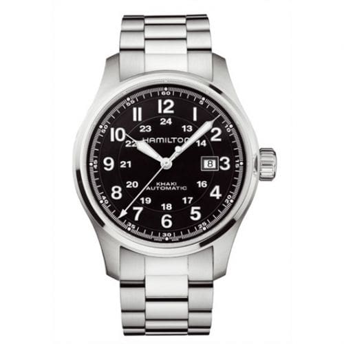 Hamilton Khaki Field Officer Automatic 44 Stainless Steel / Black / Bracelet H70625133
