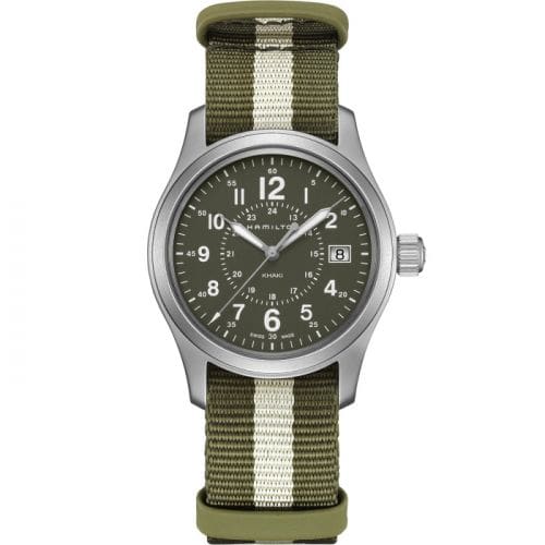Hamilton Khaki Field Quartz 38 Stainless Steel / Green / NATO H68201063