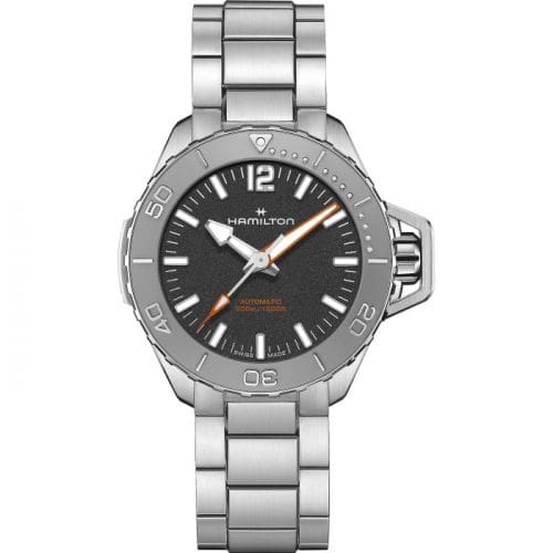 Hamilton Khaki Navy Frogman Auto 41 Stainless Steel / Black / Bracelet H77485130