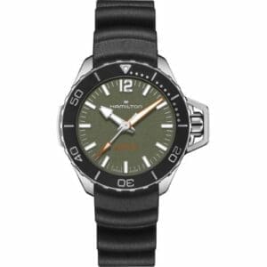 Hamilton Khaki Navy Frogman Auto 41 Stainless Steel / Green / Rubber H77455360