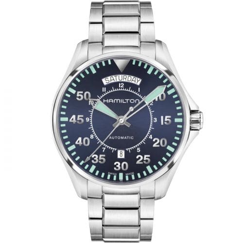 Hamilton Khaki Pilot Day Date Blue / Bracelet H64615145