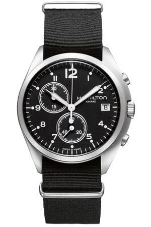 Hamilton Khaki Pilot Pioneer Chrono Quartz Black / NATO H76552433