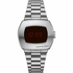 Hamilton PSR Digital Quartz Stainless Steel / Red H52414130