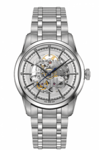 Hamilton Railroad 42 Skeleton Auto Stainless Steel / Silver / Bracelet H40655151