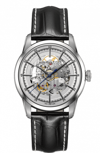 Hamilton Railroad 42 Skeleton Auto Stainless Steel / Silver H40655751