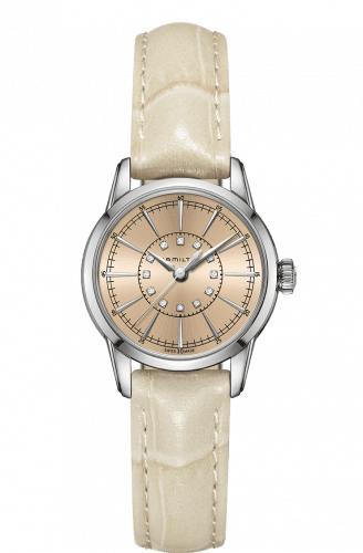 Hamilton Railroad Lady 28 Quartz Stainless Steel / Champagne H40311821