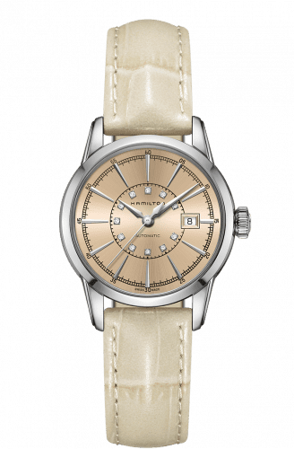 Hamilton Railroad Lady 32 Auto Stainless Steel / Champagne H40405821