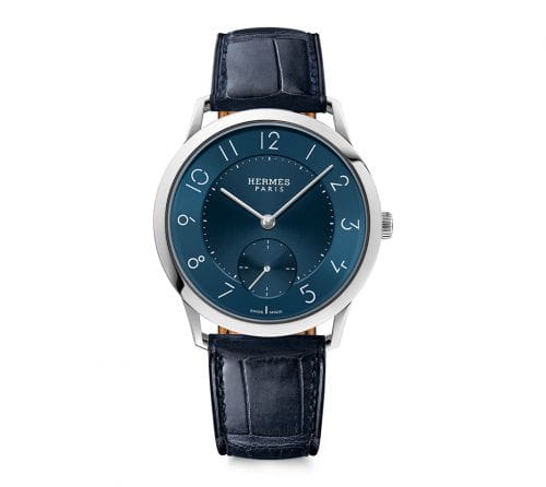 Hermès Slim d'Hermès GM Stainless Steel / Blue W043204WW00