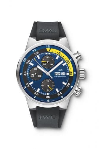 IWC Aquatimer Chronograph Stainless Steel / Blue / Rubber / Tribute to Calypso IW3782-03