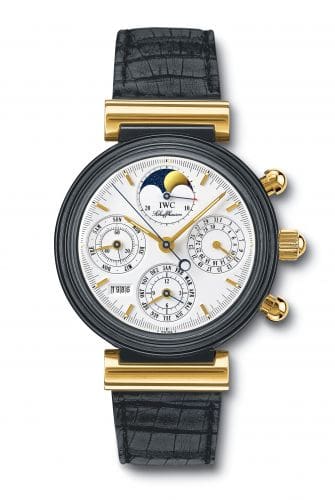 IWC Da Vinci Perpetual Black Ceramic / Yellow Gold / White / German IW3755-01