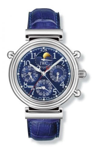 IWC Da Vinci Perpetual Rattrapante Platinum / Blue / German IW3754-05