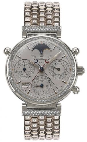 IWC Da Vinci Perpetual Rattrapante Platinum / Diamond / Silver / English / Bracelet IW9257-03