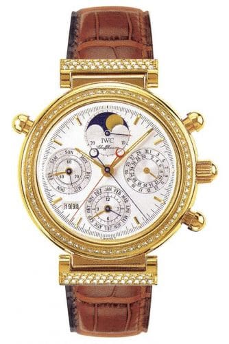 IWC Da Vinci Perpetual Rattrapante Yellow Gold / Diamond / Silver / French IW8154-04