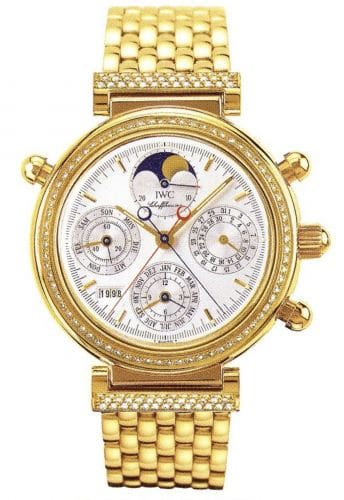 IWC Da Vinci Perpetual Rattrapante Yellow Gold / Diamond / Silver / Italian / Bracelet IW925502