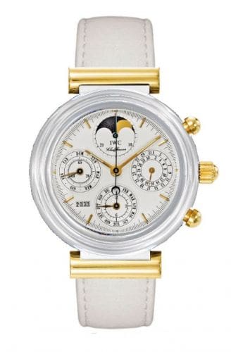 IWC Da Vinci Perpetual White Ceramic / Yellow Gold / White / French IW3755-08