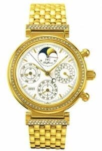 IWC Da Vinci Perpetual Yellow Gold / Diamond / White / French / Bracelet IW9253-04