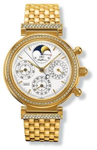 IWC Da Vinci Perpetual Yellow Gold / Diamond / White / German / Bracelet IW9253-01
