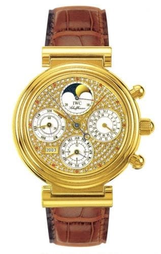 IWC Da Vinci Perpetual Yellow Gold / Paved / French IW3750-18