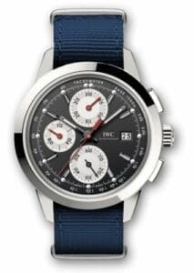 IWC Ingenieur Chronograph Custom Stainless Steel / Black-Silver-Red / NATO IW3808-DJ