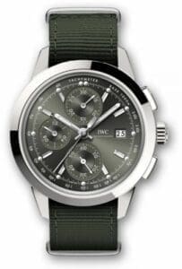 IWC Ingenieur Chronograph Custom Stainless Steel / Green-Rhodium / NATO IW3808-BS