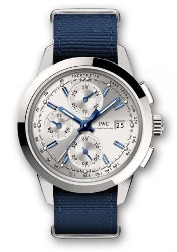 IWC Ingenieur Chronograph Custom Stainless Steel / Silver-Blue / NATO IW3808-AT