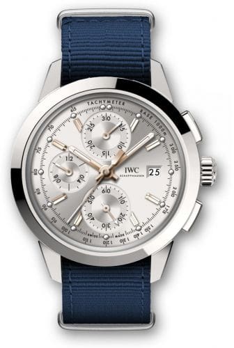 IWC Ingenieur Chronograph Custom Stainless Steel / Silver-Gold / NATO IW3808-AN