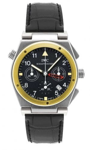 IWC Ingenieur Mecaquartz Chronograph Alarm Stainless Steel / Yellow Gold / Black / Strap IW3815-02