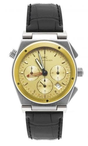 IWC Ingenieur Mecaquartz Chronograph Alarm Stainless Steel / Yellow Gold / Champagne / Strap IW3815-05