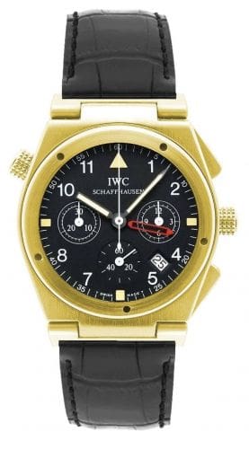 IWC Ingenieur Mecaquartz Chronograph Alarm Yellow Gold / Black / Strap IW3815-06