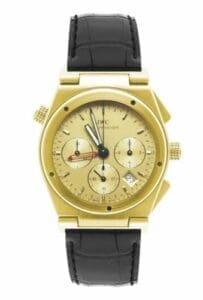 IWC Ingenieur Mecaquartz Chronograph Alarm Yellow Gold / Champagne / Strap IW3815-08