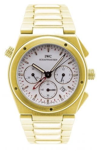 IWC Ingenieur Mecaquartz Chronograph Alarm Yellow Gold / White / Bracelet IW9515-02