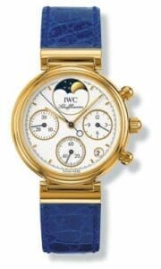IWC Kleine Da Vinci Yellow Gold / White / Blue Croco IW3736-04