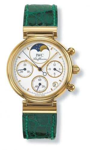 IWC Kleine Da Vinci Yellow Gold / White / Green Croco IW3736-02