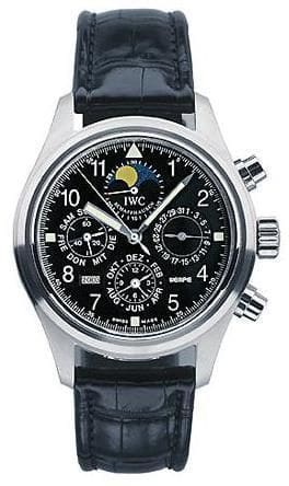 IWC Pilot's Watch Chronograph Perpetual Calendar Stainless Steel / Black / Wempe IW3757-01