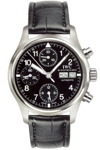 IWC Pilot's Watch Chronograph Stainless Steel / Black / Spanish / Strap IW3706-09