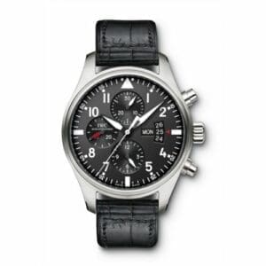 IWC Pilot's Watch Chronograph Stainless Steel / Black / Strap IW3777-01