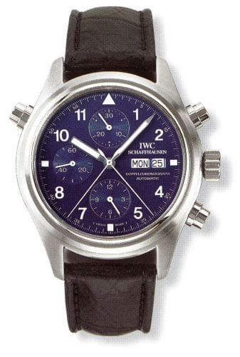 IWC Pilot's Watch Doppelchronograph Platinum / Blue / English IW3713-23