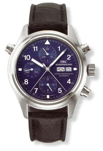 IWC Pilot's Watch Doppelchronograph Platinum / Blue / Italian / Strap IW3711-26