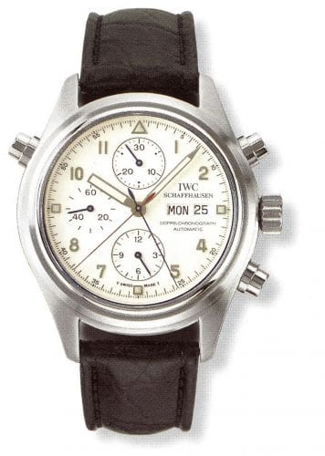 IWC Pilot's Watch Doppelchronograph Platinum / White / Italian / Strap IW3711-22