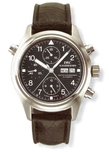 IWC Pilot's Watch Doppelchronograph Stainless Steel / Black / German / Strap IW3711-01