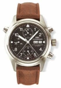 IWC Pilot's Watch Doppelchronograph Stainless Steel / Black / Italian / Strap IW3711-06