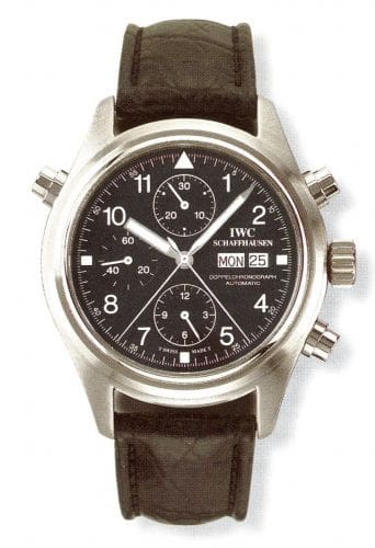 IWC Pilot's Watch Doppelchronograph Stainless Steel / Black / Spanish / Strap IW3713-25