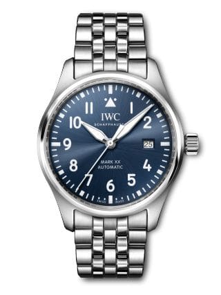 IWC Pilot's Watch Mark XX Stainless Steel / Blue / Bracelet IW3282-04
