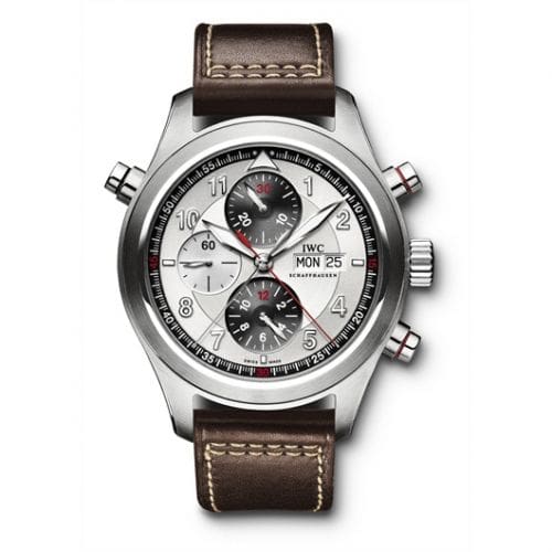 IWC Pilot's Watch Spitfire Double Chronograph Stainless Steel / Panda / Strap IW3718-06