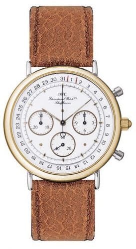 IWC Portofino Chronograph MecaQuartz Stainless Steel / Yellow Gold / White / Alligator IW3731-03